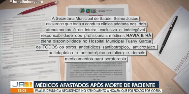 Médicos são afastados após morte de paciente picado por cobra